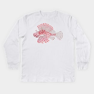 Tribal Lionfish Kids Long Sleeve T-Shirt